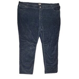 J Jill Women's Black Velvet Tapered Slim Leg Stretch Size 26 Holiday Fancy